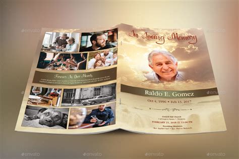 Funeral Program Template Free PSD