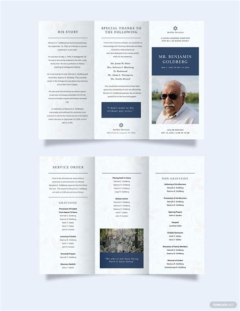 Funeral Program Template Illustrator Word Apple Pages Psd Publisher Template Net