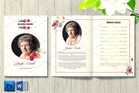 Funeral Program Template V859 Creative Templates