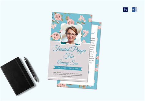 Funeral Request Prayer Card Template in Adobe Microsoft Word