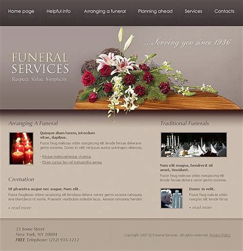 Funeral Website Template