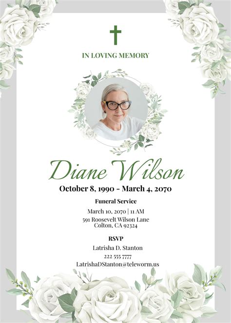 Funeral card template pdf.  Editable free funeral card templates.  It f...