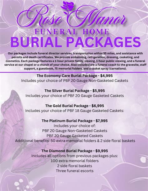 Funeral home packages.  Many funeral homes will be open to customizing a package for ...