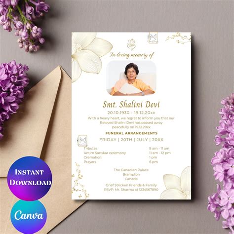 Funeral invitation hindu.  Thousands of new, high-quality pictures added every...