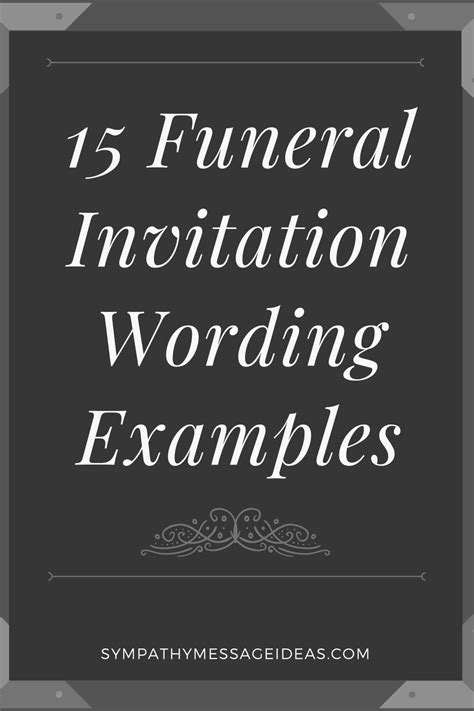 Funeral invitation message.  Orders ship same day Mon-Fri when ordered by Fune...