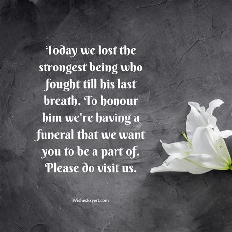 Funeral invitation text message response.  A funeral invitation text mes...