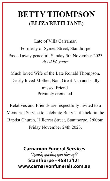 Funeral notices carnarvon wa.  Funeral Directors based in Geraldton and...