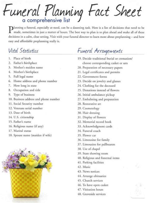 Funeral planning checklist pdf.  Fortunately, many of the arrangements can...