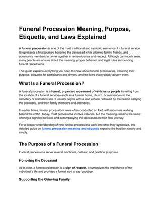 Funeral procession laws tennessee.  Code Ann. A.  LexisNexis® publishes Tennesse...