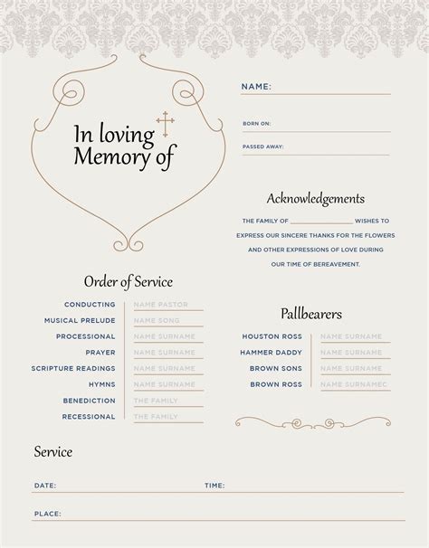 Funeral program sample pdf.  These free funeral program templates will make thing...