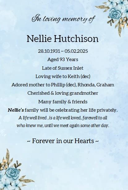 Funerals nowra today.  Click on the Dates Indexed button above for precise details.  Turner F...