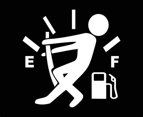 Funny Car Stickers High Gas Consumption Decal Fuel Gage Empty …