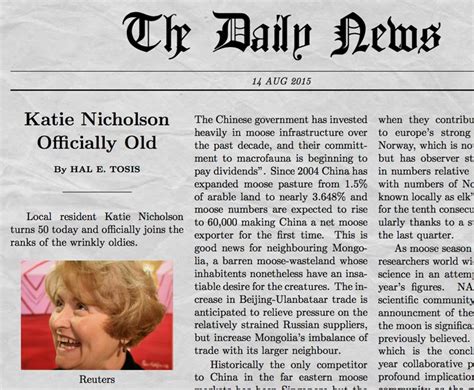 Funny Newspaper Generator with Your Own Picture Fake News Generator