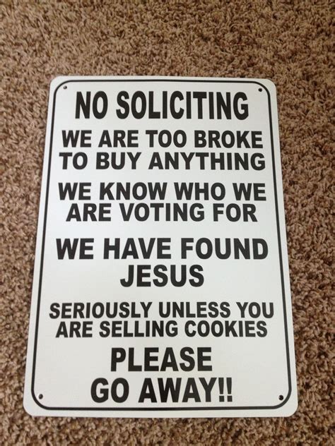 Funny No Soliciting Sign Printable Printable World Holiday
