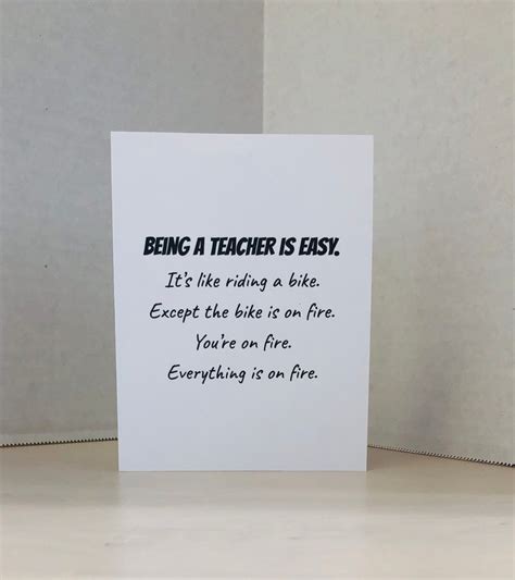 Funny Teacher Card - Etsy