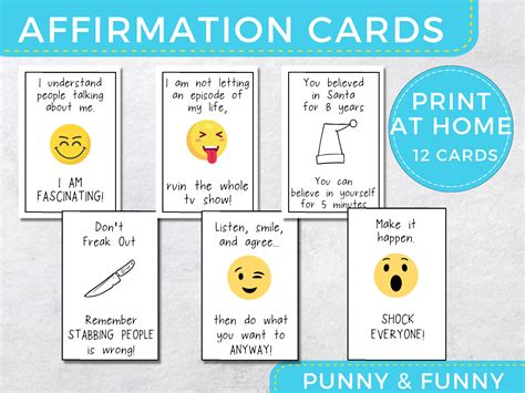 Funny affirmation cards. Things To Know About Funny affirmation cards. 