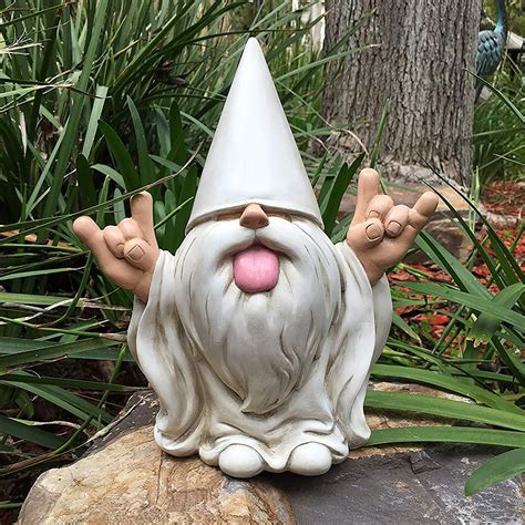 Funny gnome pics. The Gnominator is an extremely unusual gnome lawn ornament and a very funny gnome. It would make a great addition to the collection of any funny gnome collector, or any collector for that matter. Made from a solid waterproof ceramic and hand painted, this guy measures approximately 15 x 13 x 23.5cm. 