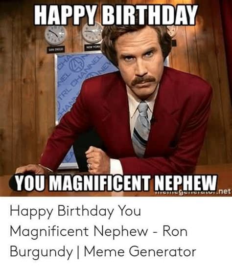 Funny nephew birthday memes. Dec 26, 2023 · Happy birthday to the uncle who’s so funny that even the cake is in stitches! Uncle, you’re like a fine wine; you get better with age, and you make everyone around you giggle uncontrollably! On your birthday, Uncle, may your jokes be funny and your cake extra sweet! Uncle, you’re aging like a champ! Keep rocking those dad jokes and ... 