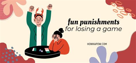 Funny punishments losing game. Imagine losing a bet and getting a permanent reminder of your bad fantasy season tattooed on your body. ... such as streaking across a field during a game. Other funny punishments could involve the loser posting embarrassing photos or videos on social media or delivering a humorous speech or presentation in front of the league … 