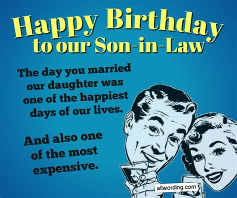 Funny Son In Law Birthday Card, Large A5 Special Son-In-Law Card (525) $ 6.79. FREE shipping Add to Favorites My Son In Law Is My Favorite Child Svg, Funny Son Svg, Gift For Mother In Law, Mother In Law Matching Svg (7.8k) $ 1.99. Digital Download Add to Favorites Son-in-law Birthday / SIL Bday Funny / Son in law / Printable Card / Instant .... 