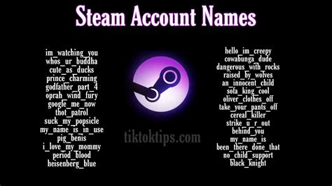  Generate Funny Steam Names and check availability. Create cool unique names based on your name, nickname, personality or keywords. . 