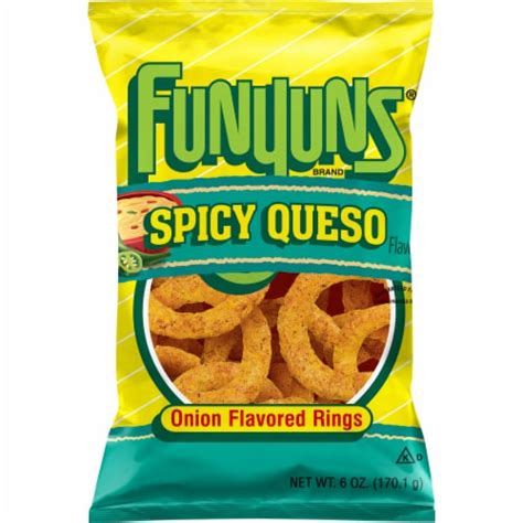 Funyuns spicy queso. About · Ingredients · Directions · Warnings. Contains milk ingredients. Nutrition. Nutrition Facts. Serving Size ... 