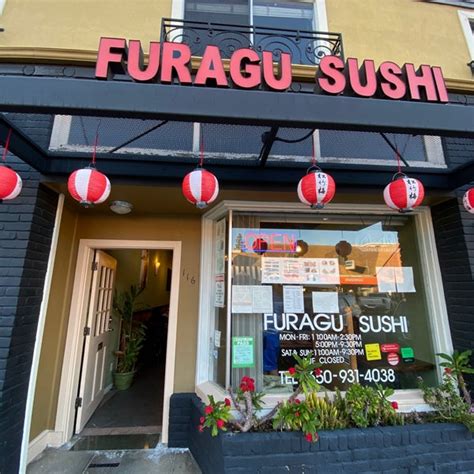 Furagu sushi. Order online for delivery or pick up at Furagu Sushi restaurant. We are serving delicious traditional Japanese food. Try our Seaweed Salad, Miso Soup, Sushi Rolls, Sashimi, Tempura, Udon, Ramen, Hand Rolls. We are located at 116 W 25th Ave, San Mateo, CA. 