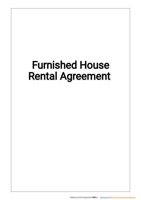 Furnished Apartment Lease