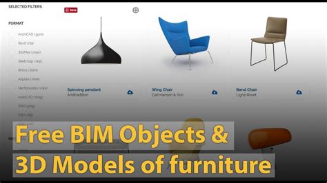 Furnishing accessories in 3D Objects - Download 3D BIM Free