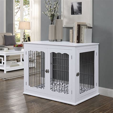 Furniture dog crates for large dogs. Best Sellers in Furniture-Style Dog Crates. #1. DWANTON Dog Crate Furniture with Cushion, Wooden Crate Table, Double-Doors Furniture, Kennel Indoor for Small/Medium/Large Dog, Dog House/Cage, 27.2" L, Rustic Brown. 1,567. 5 offers from $89.43. #2. New Age Pet ecoFLEX Pet Crate/End Table, Medium, Espresso. 11,010. 