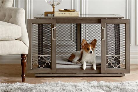 Furniture style dog crates. Furniture-Style Dog Crate - Acacia Wood Kennel for Medium Dogs with Double Doors and Cushion - Dog Cage Furniture by PETMAKER (Black) Visit the PETMAKER Store. 5.0 5.0 out of 5 stars 1 rating. $249.95 $ 249. 95. Delivery & Support Select to learn more . Ships from Amazon.com . Returnable until Jan 31, 2024 . 