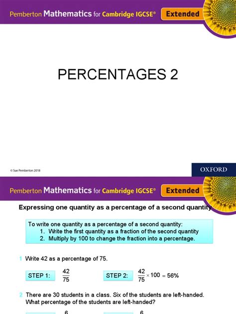 Further Percentages PDF Percentage Economies - Scribd