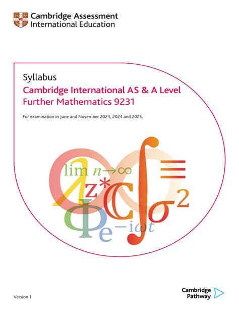 Further mathematics a level syllabus.  Version 2 fWhy Questions and model ...