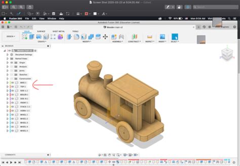 Fusion 360 combine sketches.  Use the browser to make changes to objects and control the vi...