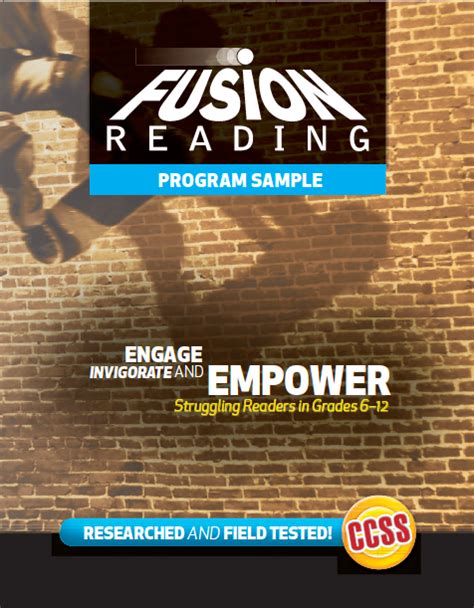 Fusion reading program. Fusion reading is a comprehensive, research-based reading intervention program for students in grades 6-12. The flexible, multi-year program provides struggling adolescent students the skills they need to quickly become fluent, competent, and confident readers. 