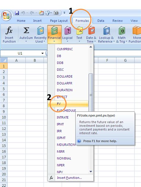 Future Value in Excel 2007 Mastering Excel the easy way...