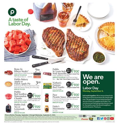 Sneak a peek at the weekly ad. Join Club Publix and enjoy $5 off your purchase of $20 or more.* *Terms, conditions & restrictions apply. Valid in-store only. . 