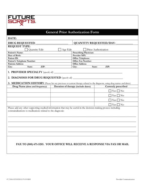 Future scripts prior authorization form Fill out & sign online DocHub