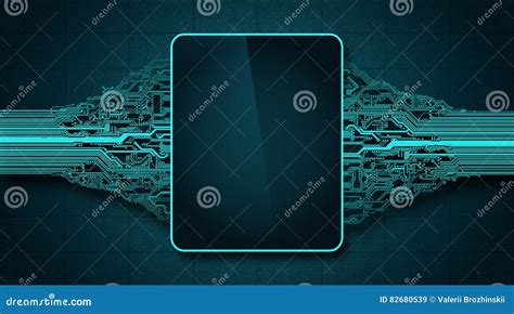 Futuristic Hi Tech Computer Digital Technology Concept Board