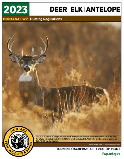 Fwp deer regulations. FWP announces new fishing regulations for the Big Hole and Beaverhead Rivers. by NBC Montana Staff. Thu, April 21st 2022 at 9:42 AM. Montana Fish, Wildlife and Parks are reminding the public to ... 