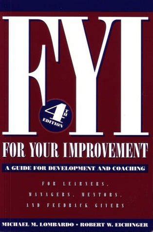 Fyi for your improvement a guide development and coaching michael m lombardo. - Kamloops diy city guide and travel journal city notebook for.