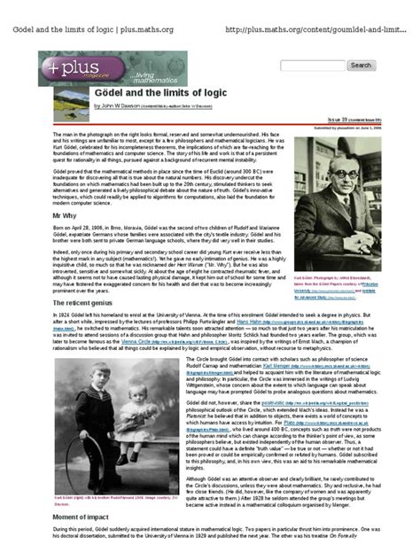 Gödel and the limits of logic - wintechmobiles.com