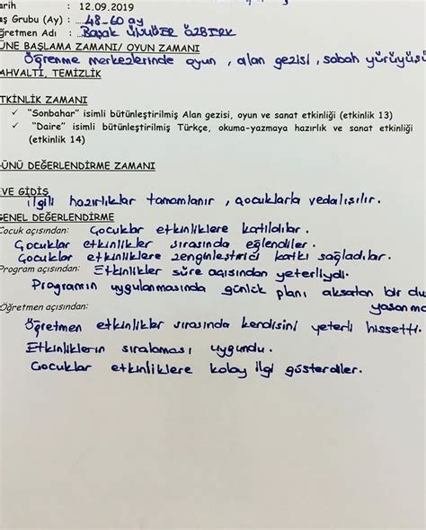 Günlük Plan Değerlendirmesi Örneği Main-Board.