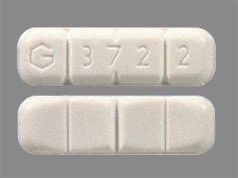 G 372 pill. G 372 2 . Previous Next. Alprazolam Strength 2 mg Imprint G 372 2 Color White Shape Rectangle View details. 1 / 2 Loading. G 037 . Previous Next. ... All prescription and over-the-counter (OTC) drugs in the U.S. are required by the FDA to have an imprint code. If your pill has no imprint it could be a vitamin, diet, herbal, or energy pill, or ... 