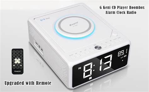 G Keni LC-10W White USB Boombox Bluetooth Speaker CD Dual Alarm Clock …