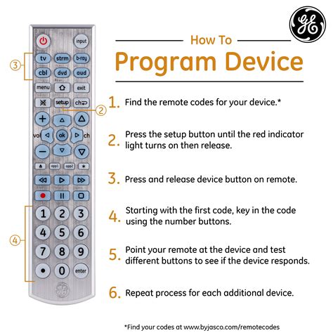 Locate the " Setup " button on the remote and press and hold it until the RED light illuminates and stays ON. Next, press the TV button. The RED light blinks and remains ON. Now enter the first 4-digit code, and if your entered code is correct, the RED light will turn OFF. Point your remote to the Vizio TV (You should switch on it), and ...