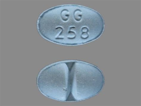 1 mg, elliptical, blue, imprinted with GG 258. slide 17 of 78 < Prev Next > Alprazolam. slide 18 of 78, Alprazolam, 2 mg, rectangular, white, imprinted with GG 249. . 
