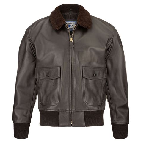 G-1 Brown Goatskin Leather Bomber Jacket - Taylor’s …