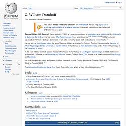 G. William Domhoff - Wikipedia