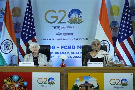 G20 finance chiefs meeting in India address global challenges like climate change and rising debt